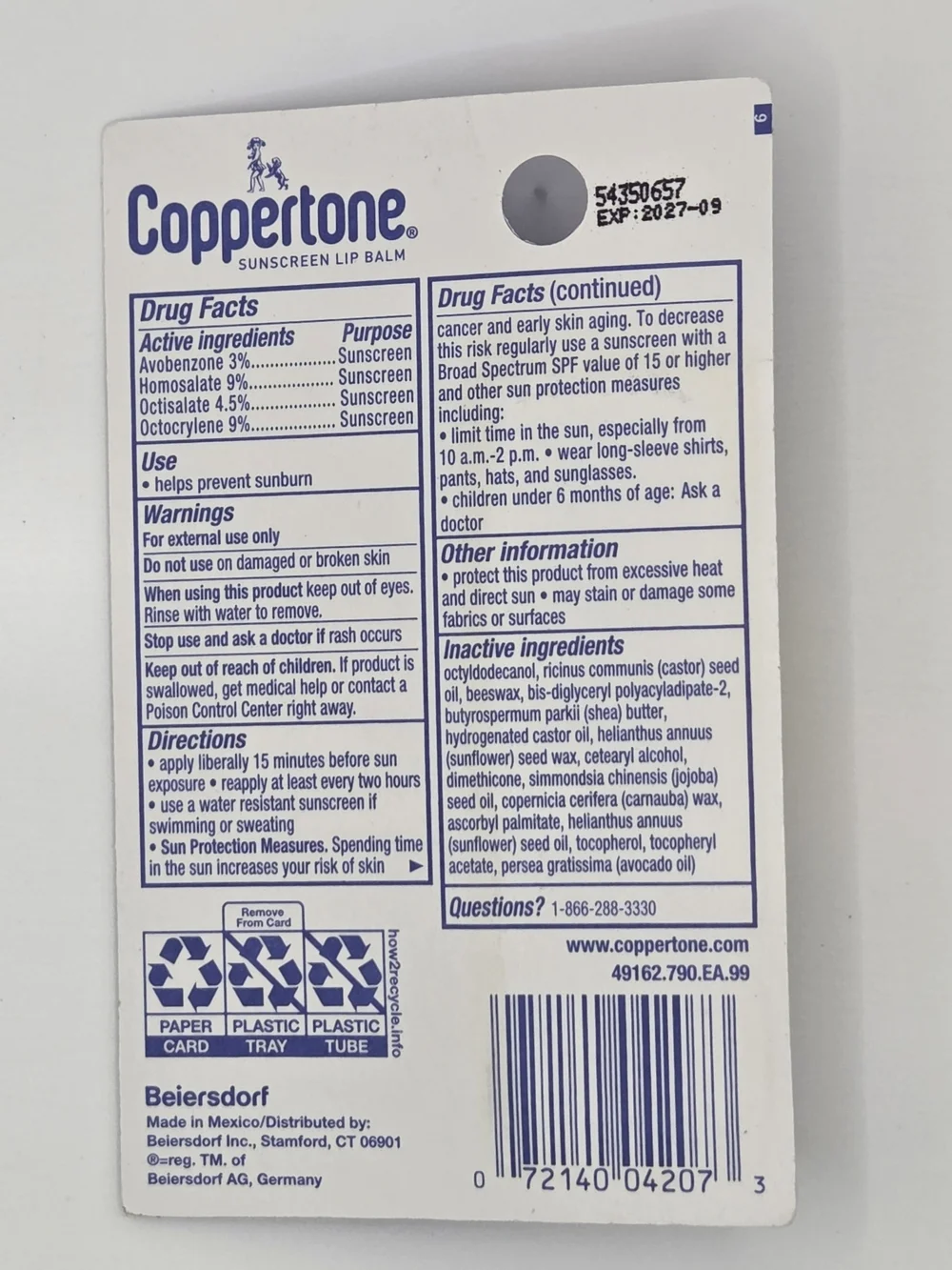 $1 Add-On When Bundled with $14+ Coppertone Sport SPF 30 Lip Balm